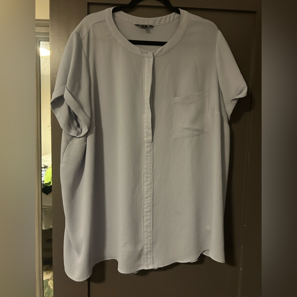 Nine West Button-Down Blouse | Size 3XL | Soft Lavender